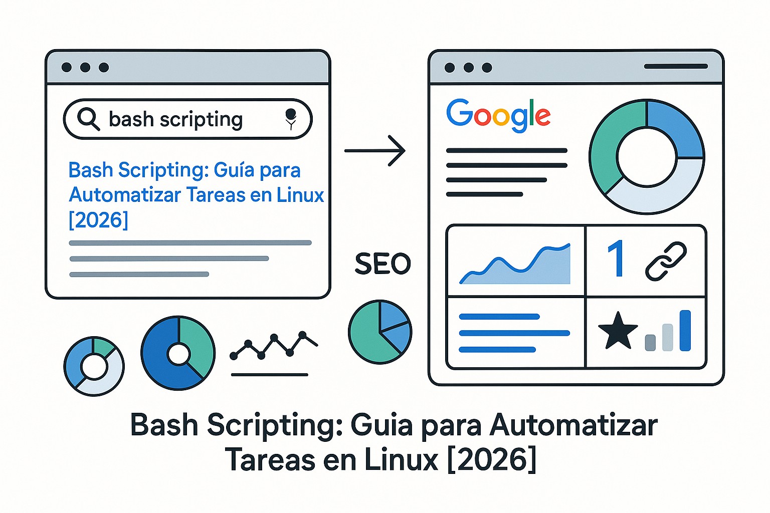 Diagrama de flujo que ilustra la lógica condicional y de bucles en Bash scripting.