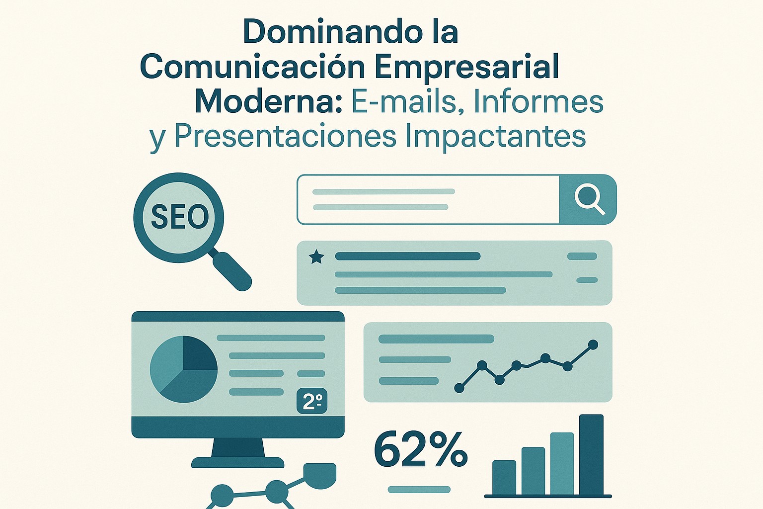 Infografía: conceptos clave de Dominando la Comunicación Empresarial Moderna: E-mails, Informes y Presentaciones Impactantes