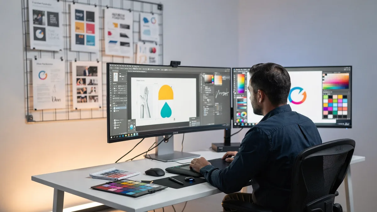 Guía Completa de Diseño Gráfico 2026: Qué Es, Software, Especialidades y Cómo Ser Diseñador