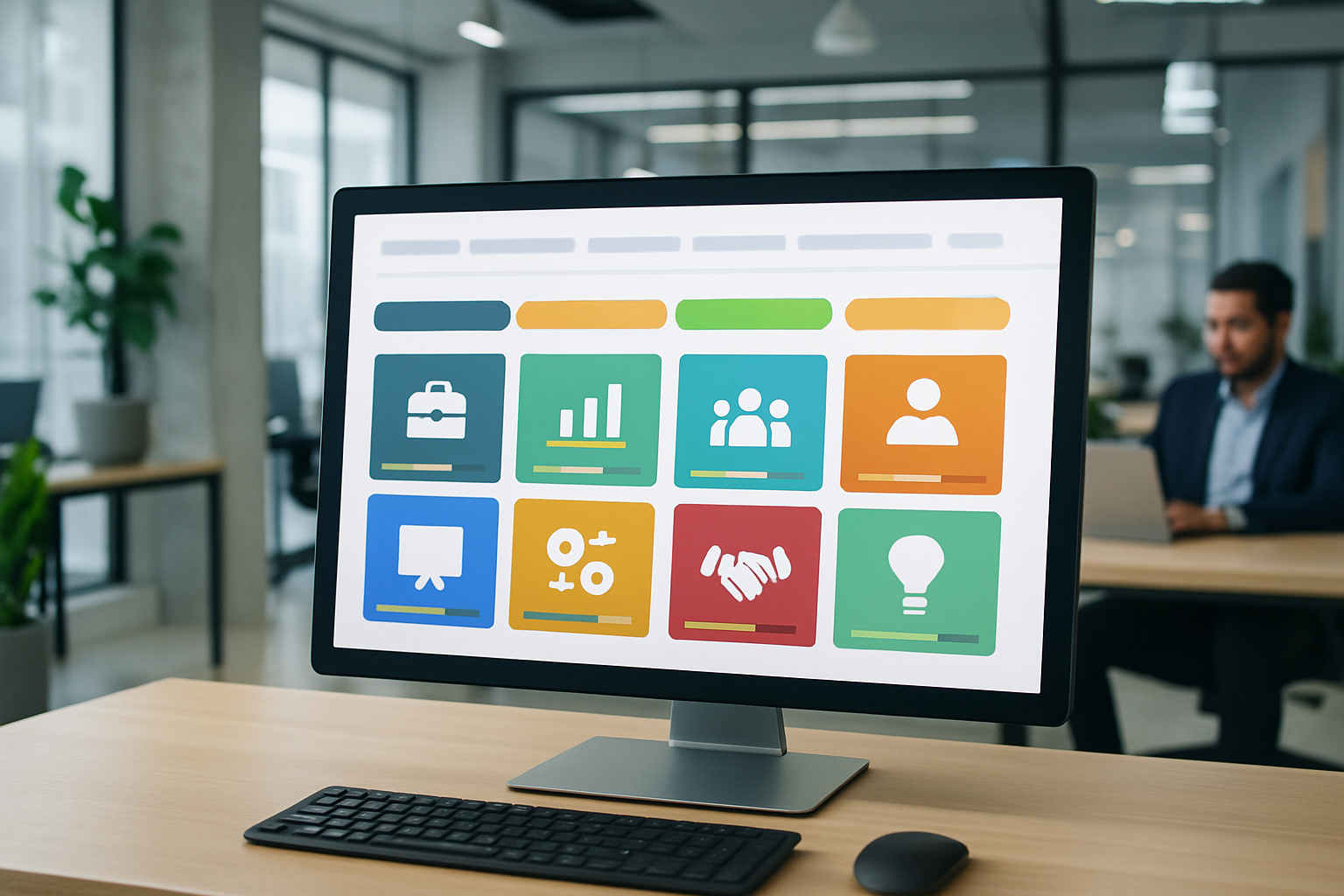 Pantalla de un campus Moodle mostrando un catálogo de cursos corporativos organizados por categorías para empleados de una empresa latinoamericana.