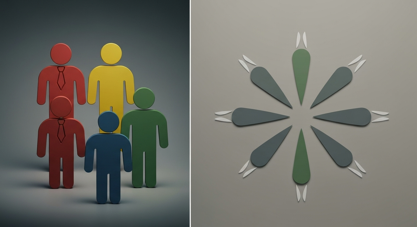 Visual comparison of DISC (4 types) and Eneagram (9 types) personality models.