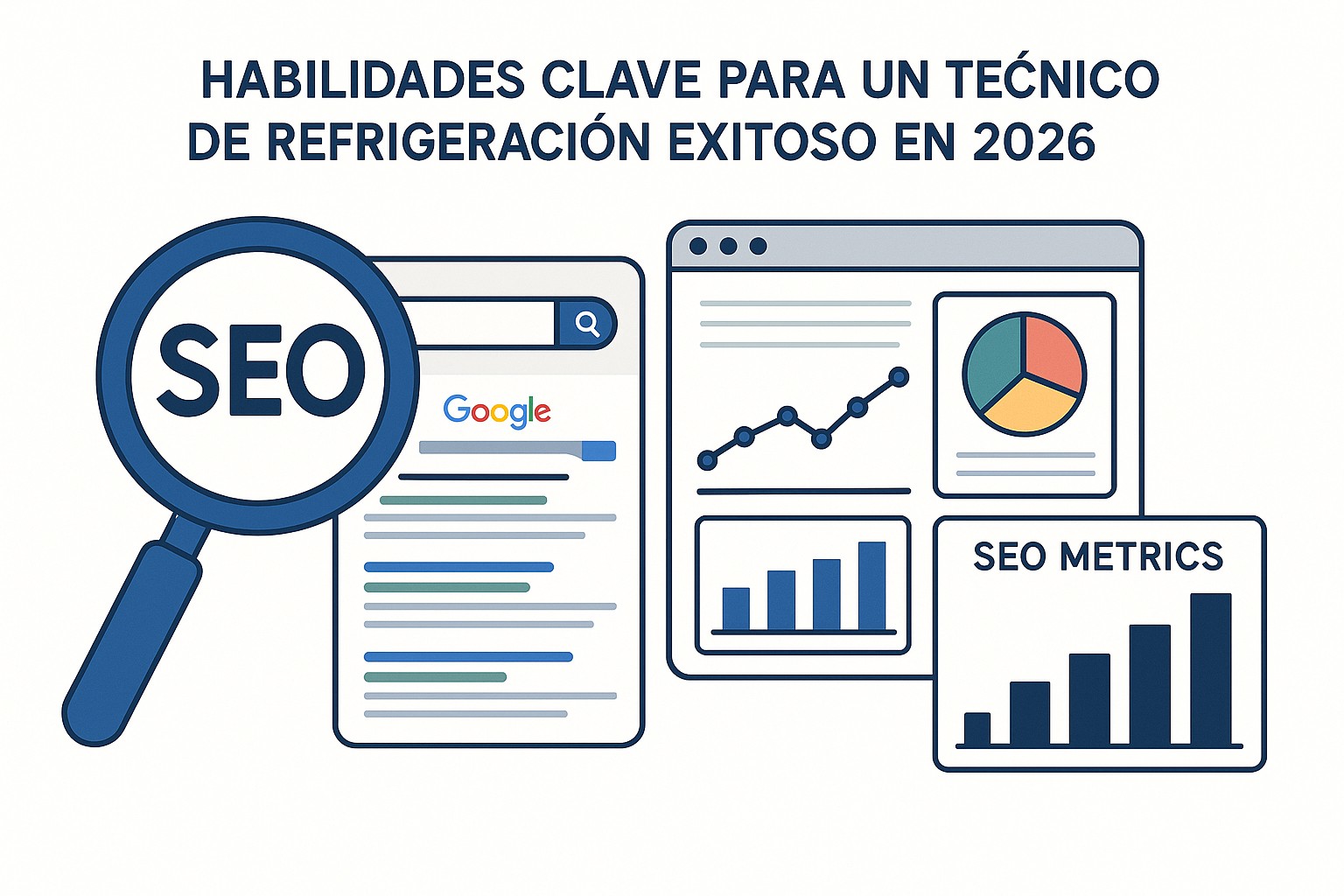 Ilustración sobre habilidades clave tecnico exitoso 2026