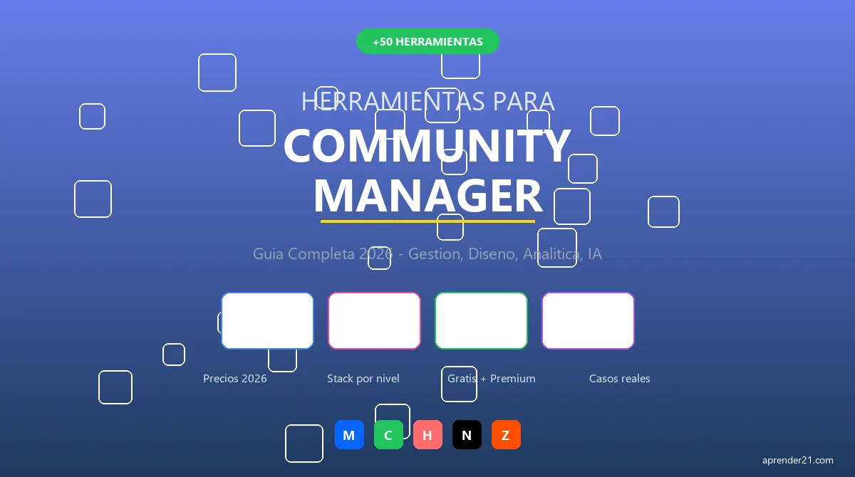 Herramientas para Community Manager 2026 | Aprender21