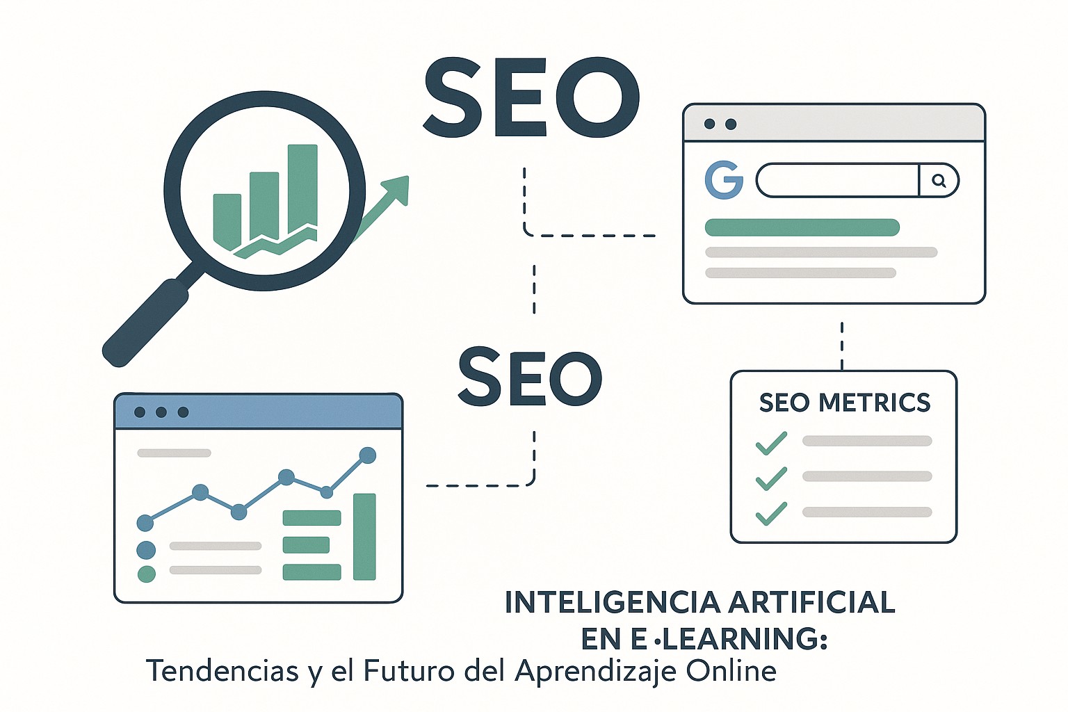 Diagrama sobre inteligencia artificial elearning tendencias futuro