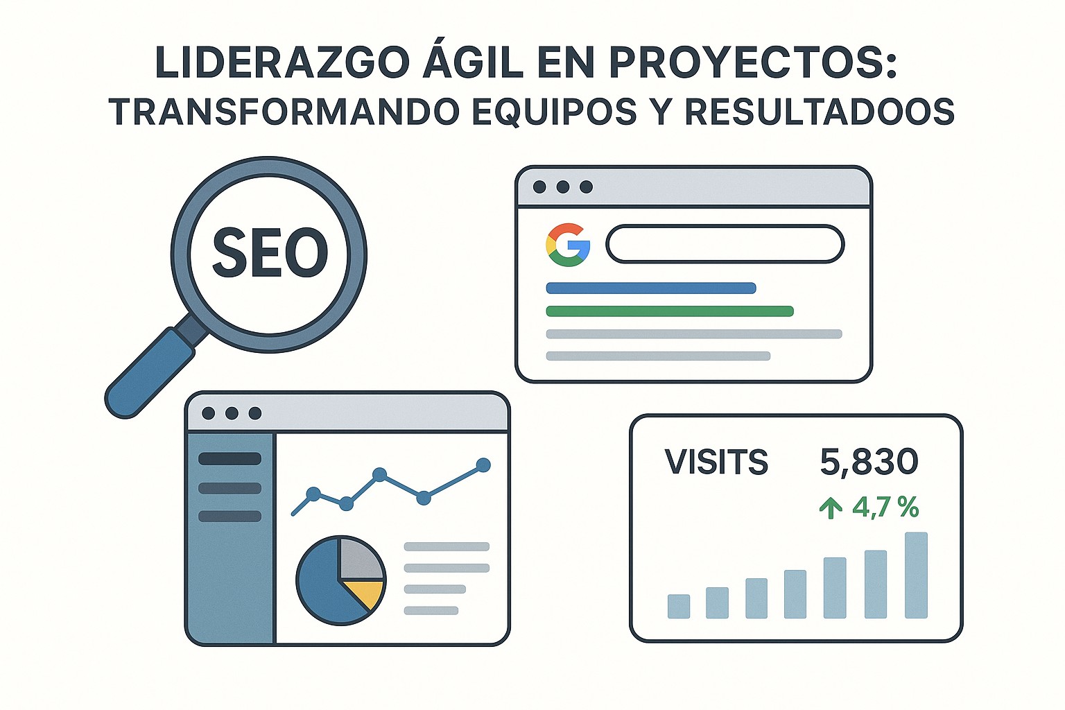 Un líder ágil facilitando una reunión de equipo, promoviendo la colaboración y la participación activa