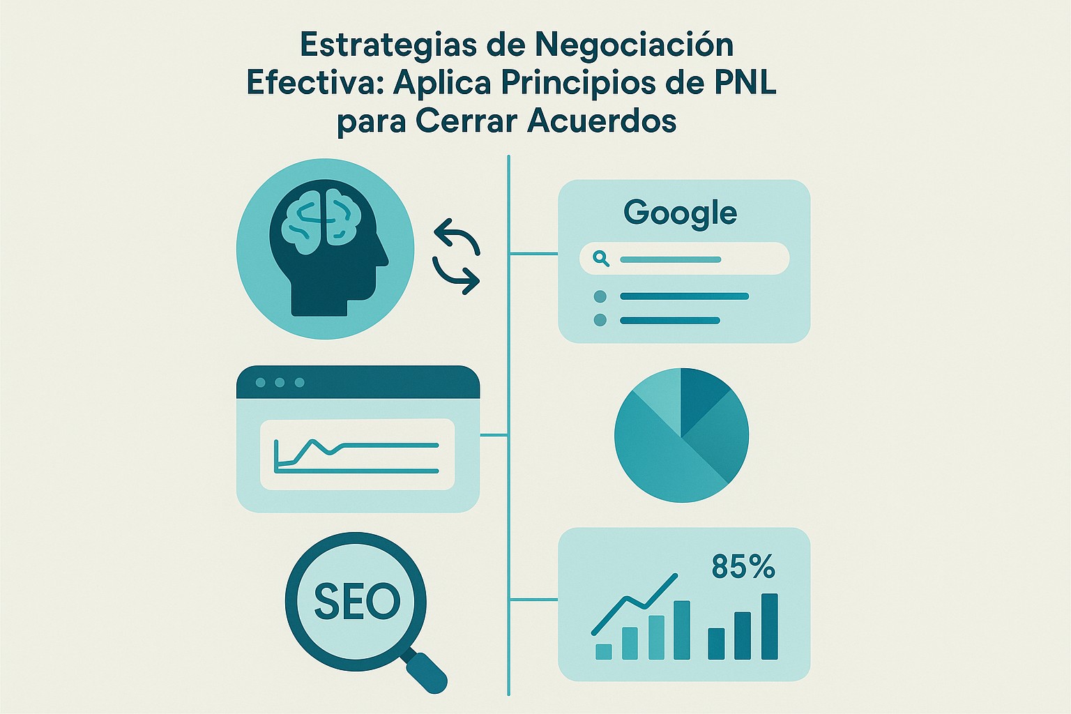 Infografía: conceptos clave de Estrategias de Negociación Efectiva: Aplica Principios de PNL para Cerrar Acuerdos
