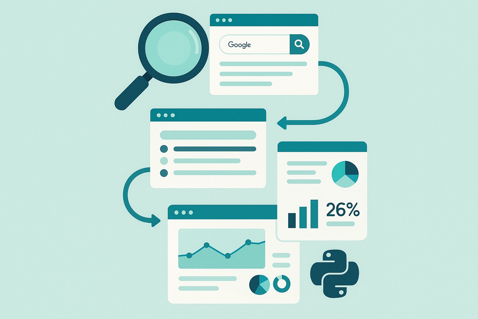 Infografía: conceptos clave de ¿Qué es Web Scraping? Extracción de datos de la web con Python