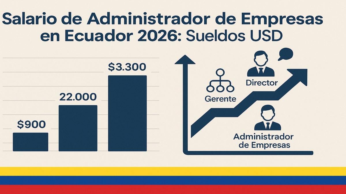 Infografía: sueldos y carrera del administrador de empresas en Ecuador 2026