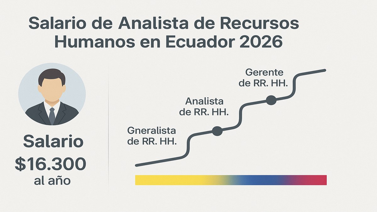 Infografía: carrera y sueldos de analista RRHH en Ecuador 2026