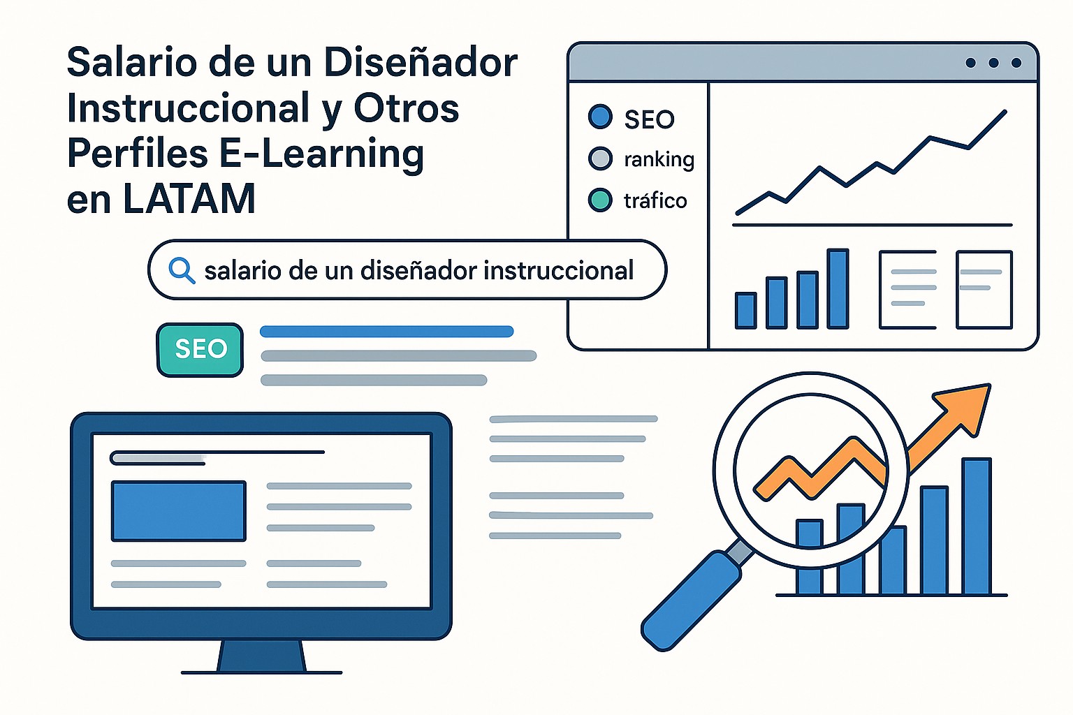 Diagrama sobre salario disenador instruccional elearning latam
