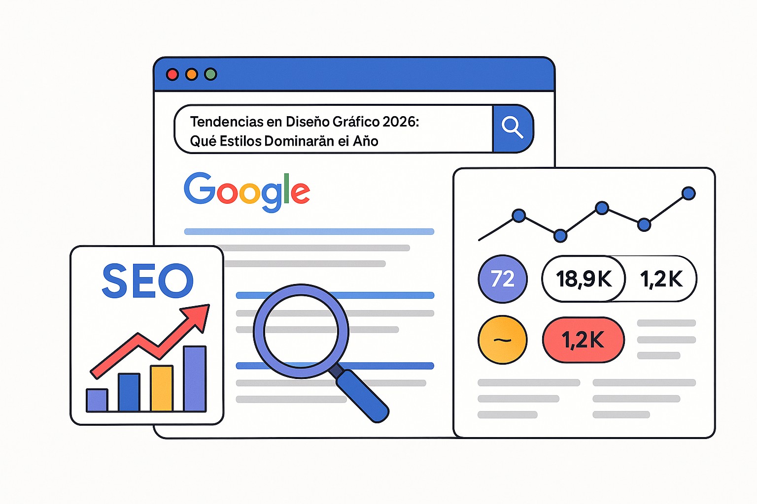 Diagrama sobre tendencias diseno grafico 2026