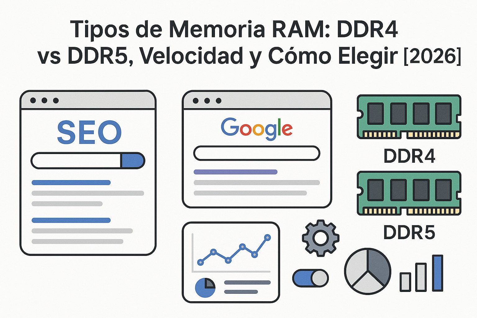 Ilustración sobre tipos de memoria ram guia