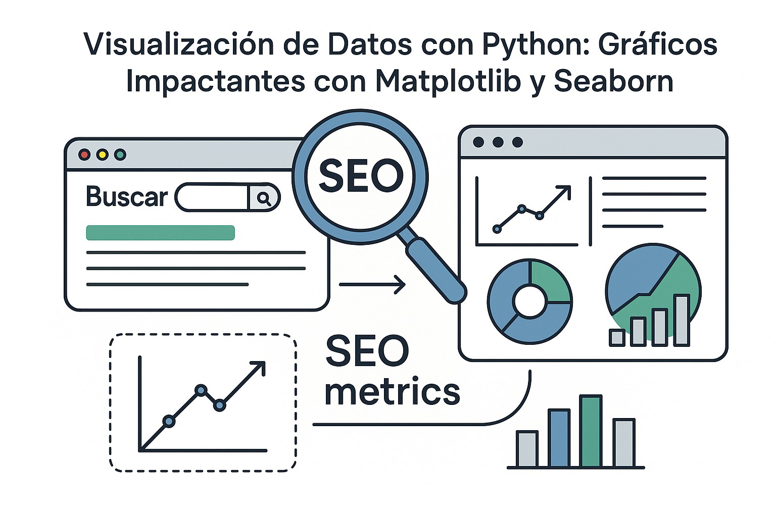 Gráfico de líneas mostrando la evolución de un KPI a lo largo del tiempo, con etiquetas claras y leyenda, generado con Matplotlib y Seaborn.