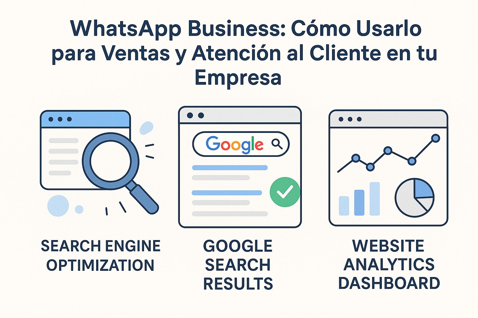 Ilustración sobre whatsapp business ventas atencion cliente